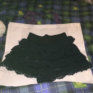 Black lace shorts